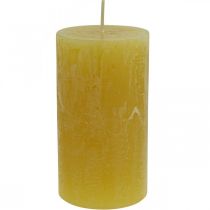 Candele a colonna Candele rustiche colorate gialle 60/110mm 4pz