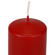 Prodotto Candele a colonna rosse Candele dell&#39;Avvento piccole rosso antico 70/50mm 24 pezzi
