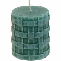 Prodotto Candele pilastro Candela decorativa rustica 80/65 verde 2pz