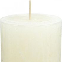 Prodotto Candele a colonna Candele dell&#39;Avvento colorate rustiche bianche 70/110mm 4pz