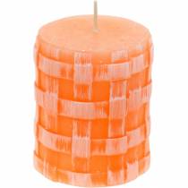 Candele pilastro Candela rustica arancione 80/65 candele rustiche in cera 2pz