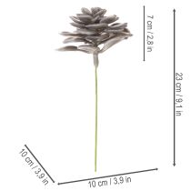 Prodotto Decorazione con fiori artificiali succulenti in cera, 10 cm, 6 pezzi