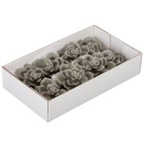 Prodotto Pianta grassa artificiale in cera con filo metallico, 8 cm, 8 pezzi