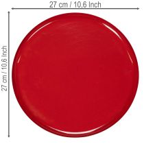 Prodotto Vassoio decorativo, rosso, design minimalista, 27 cm