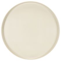 Prodotto Vassoio decorativo rotondo color crema, 30 cm, con supporto, per la decorazione della tavola.