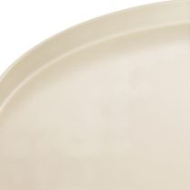 Prodotto Piatto decorativo rotondo beige con base alta 40 cm