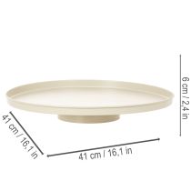 Prodotto Piatto decorativo in metallo a forma di fiore, rotondo, 41 cm, da tavolo.
