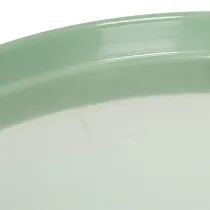 Prodotto Piatto decorativo rotondo verde con supporto per la tavola, 30 cm