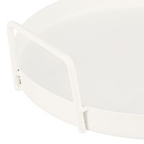 Prodotto Vassoio con pratici manici, look vintage, per idee decorative versatili con fiori e materiali naturali, 30 cm