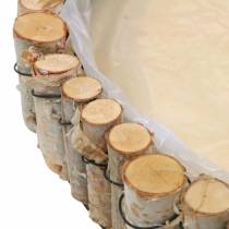 Prodotto Vassoio rotondo per piantare betulla naturale Ø23/31/41 cm set da 3