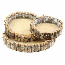 Prodotto Vassoio rotondo per piantare betulla naturale Ø23/31/41 cm set da 3