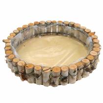 Prodotto Vassoio rotondo per piantare betulla naturale Ø23/31/41 cm set da 3