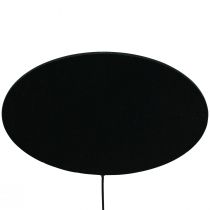 Prodotto Tappi decorativi lavagna ovale nera legno metallo 10x6cm 12pz