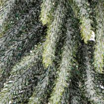 Prodotto Abete artificiale, effetto ghiaccio, albero decorativo su base di legno per decorazioni invernali e natalizie, 75 cm