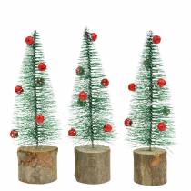 Prodotto Albero di Natale verde ricoperto di neve Ø5cm H15cm 6 pz