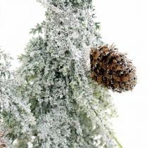 Abeti con neve, decorazione dell&#39;Avvento, foresta d&#39;inverno L16,5 cm H28 cm