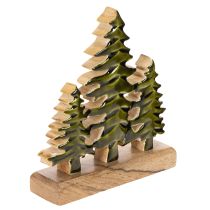Prodotto Decorazione per albero di Natale su base in legno per tavolo e mensola, 20 cm