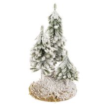 Prodotto Abeti innevati, paesaggio invernale artificiale per villaggio natalizio e decorazione della tavola, 29 cm