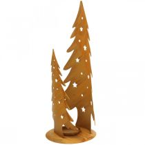 Prodotto Lanterna per alberi di Natale, decorazione in metallo patinato, Natale H46 cm L25,5 cm