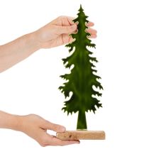 Prodotto Statuetta decorativa per albero di Natale con base in legno, 36 cm