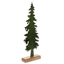 Prodotto Albero di Natale decorativo su base in legno, decorazione da tavolo, Natale, 46 cm