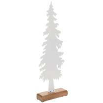 Prodotto Albero di Natale decorativo su base in legno, decorazione da tavolo, Natale, 46 cm