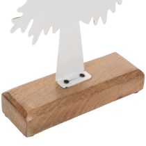 Prodotto Albero di Natale decorativo su base in legno, decorazione da tavolo, Natale, 46 cm
