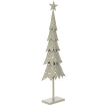 Prodotto Albero di Natale decorativo su supporto con stella, decorazione festiva per la tavola, 74 cm