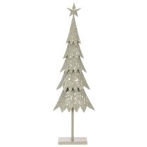 Prodotto Albero di Natale decorativo su supporto con stella, decorazione festiva per la tavola, 74 cm