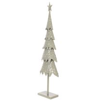Prodotto Albero di Natale decorativo su supporto con stella, decorazione festiva per la tavola, 74 cm