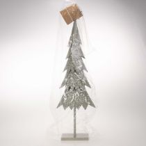 Prodotto Albero di Natale decorativo su supporto con stella, decorazione festiva per la tavola, 74 cm