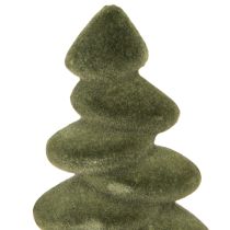 Prodotto Decorazione da tavolo per albero di Natale abeti floccati verdi 16,5 cm 4 pezzi