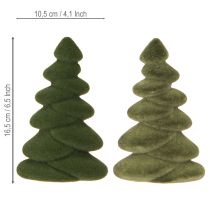Prodotto Decorazione da tavolo per Natale Abeti floccati Verdi 16,5cm 4pz
