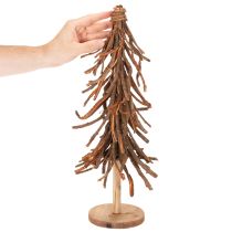 Prodotto Albero di Natale realizzato con rami di salice su base di legno, 48 cm