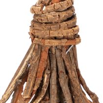 Prodotto Albero di Natale realizzato con rami di salice su base di legno, 48 cm