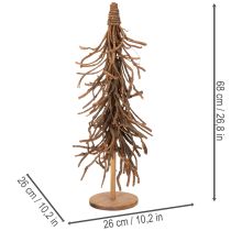 Prodotto Albero decorativo realizzato con rami di salice su base di legno, 68 cm