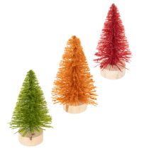 Prodotto Mini albero di Natale artificiale per decorazione da tavola, 12 cm, 6 pezzi