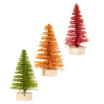 Prodotto Mini albero di Natale artificiale per decorazione da tavola, 12 cm, 6 pezzi