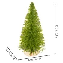 Prodotto Albero di Natale artificiale con base in legno, piccolo, 16 cm, 6 pezzi