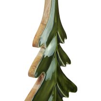 Prodotto Decorazione albero di Natale in legno verde lucido 22,5x5x50cm