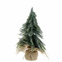 Albero di Natale Deco glitterato verde 20 cm