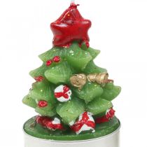 Luci da tè Albero di abete natalizio con luce da tè H6,5 cm 6 pezzi