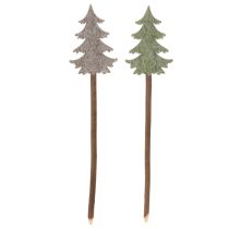 Prodotto Albero di Natale decorativo su bastoncino per vasi e composizioni alte, 45 cm, 6 pezzi