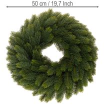 Prodotto Ghirlanda artificiale di rami di abete, verde, rotonda, 50 cm