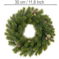 Prodotto Ghirlanda artificiale di rami di abete con pigne per porta o tavolo, 30 cm