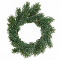 Prodotto Ghirlanda di abete Ghirlanda artificiale decorativa Natale verde, ghiacciato Ø25cm