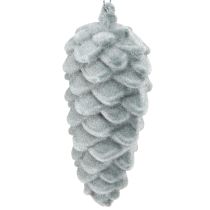 Prodotto Pigne decorative grigie floccate 11,5 cm 6 pezzi