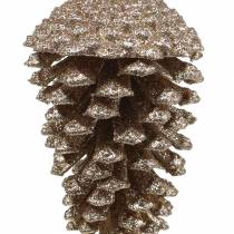 Prodotto Pigne oro, glitter 13 cm 4 pezzi decorazioni per albero di Natale
