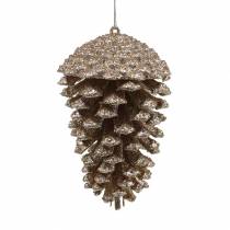 Prodotto Pigne oro, glitter 13 cm 4 pezzi decorazioni per albero di Natale