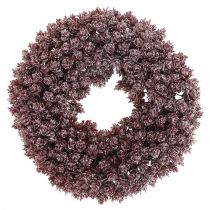 Corona di pigna Ø25cm Ghiacciata bordeaux